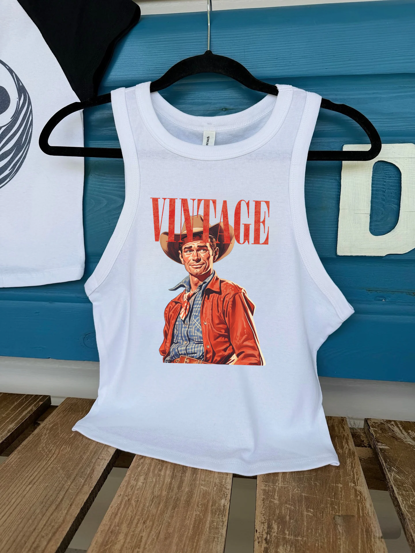 Vintage Cowboy Cropped Tank