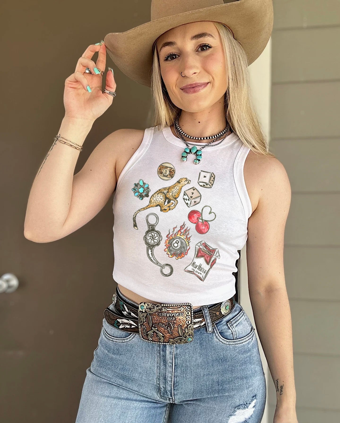 Roll The Dice Cropped Tank