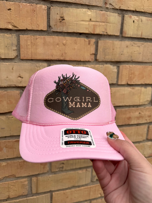 Cowgirl mama trucker hat