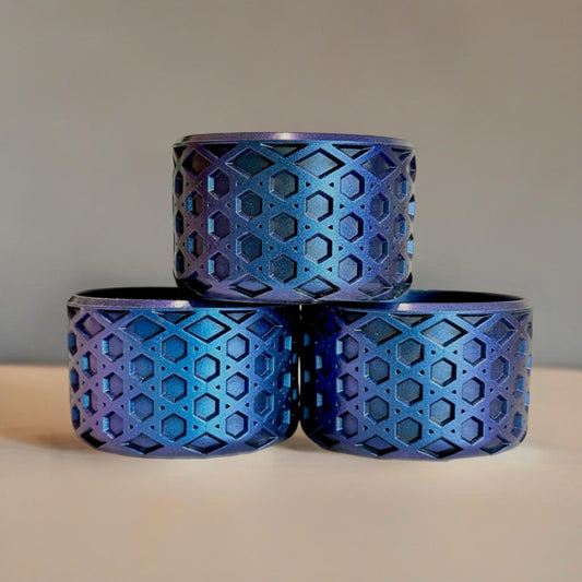 Blue Metallic WAFFLE Tumbler Boot -fits 20-40oz