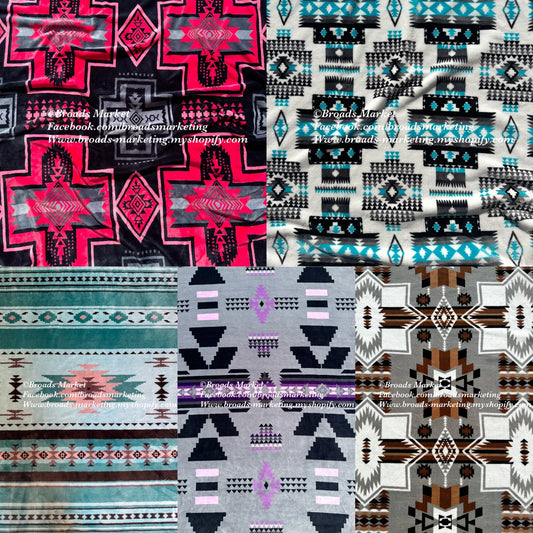 Twin Super Plush Aztec Blankets