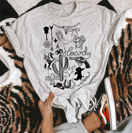 Howdy Collage TEE or CREWNECK