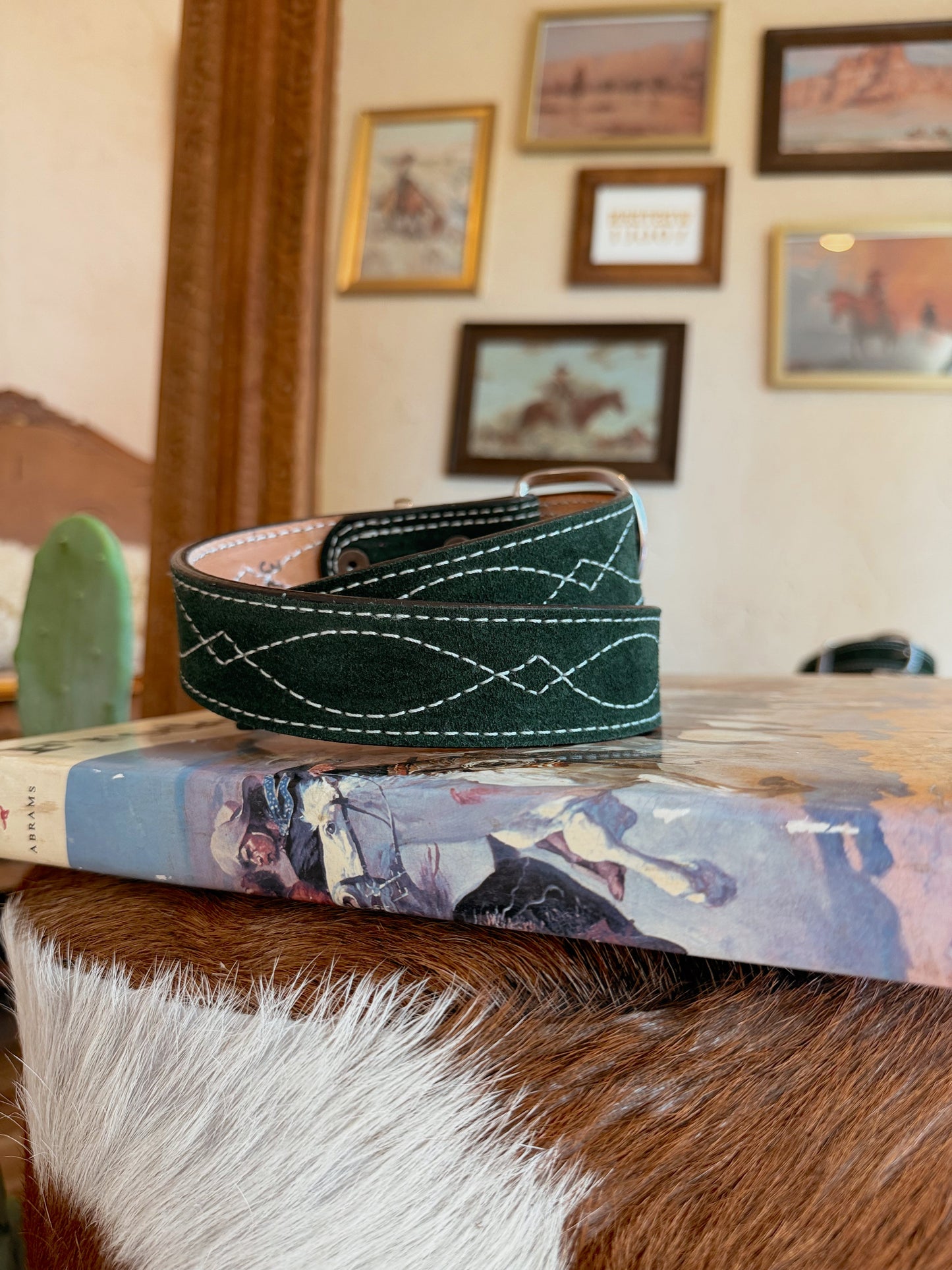 The Gunslinger Belt in Forest Green