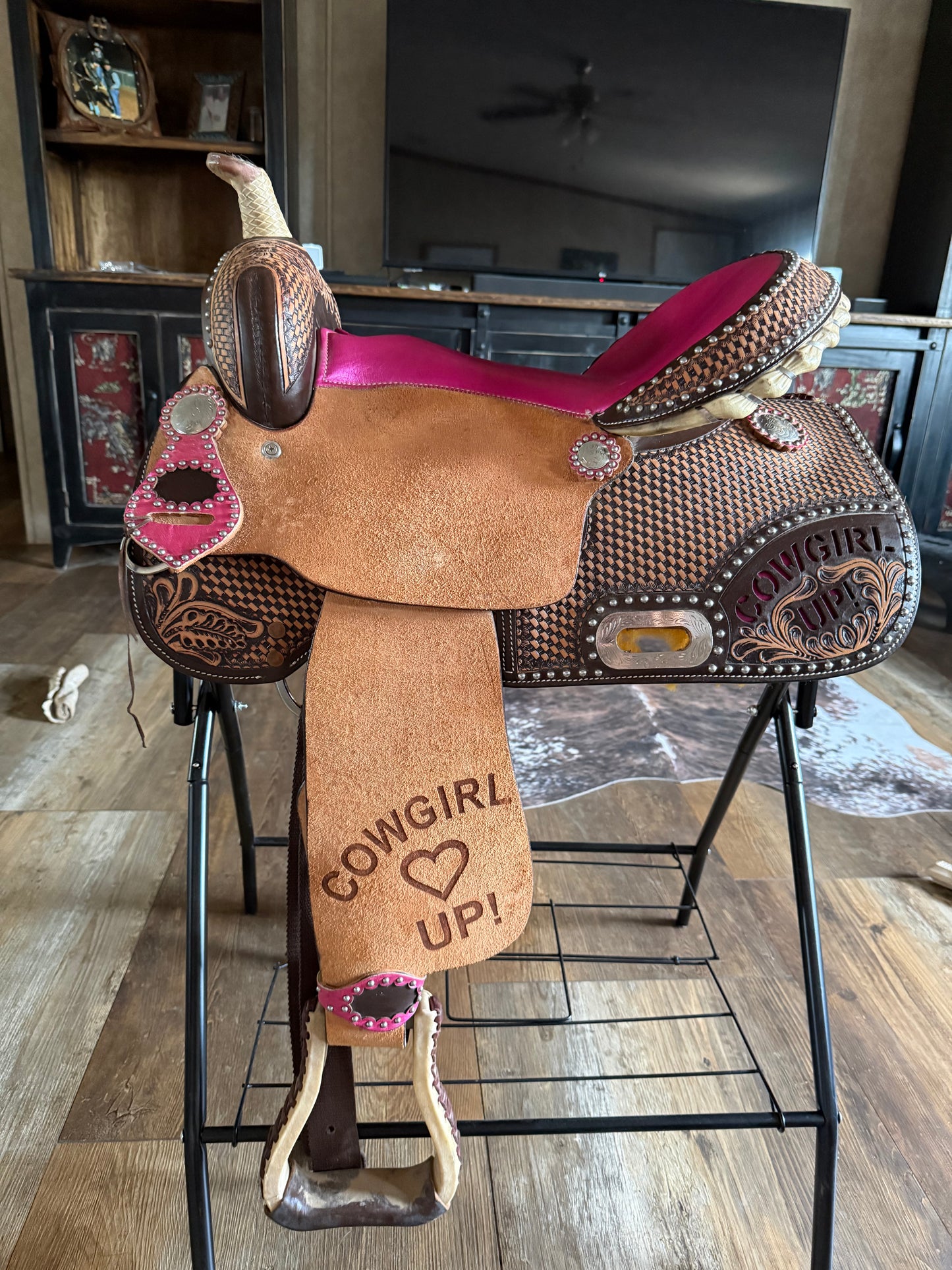 Cowgirl Up 16” saddle Bridle & Brest collar package