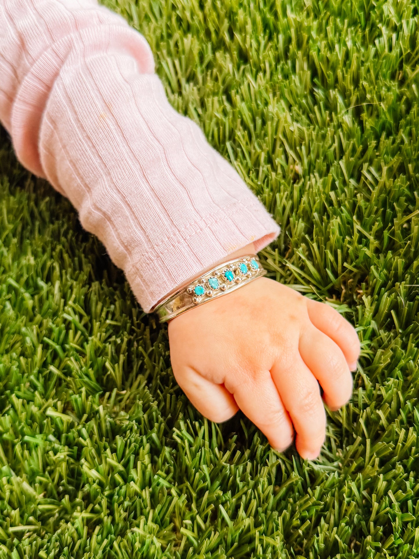 Turquoise 5 Stone Baby Bracelet