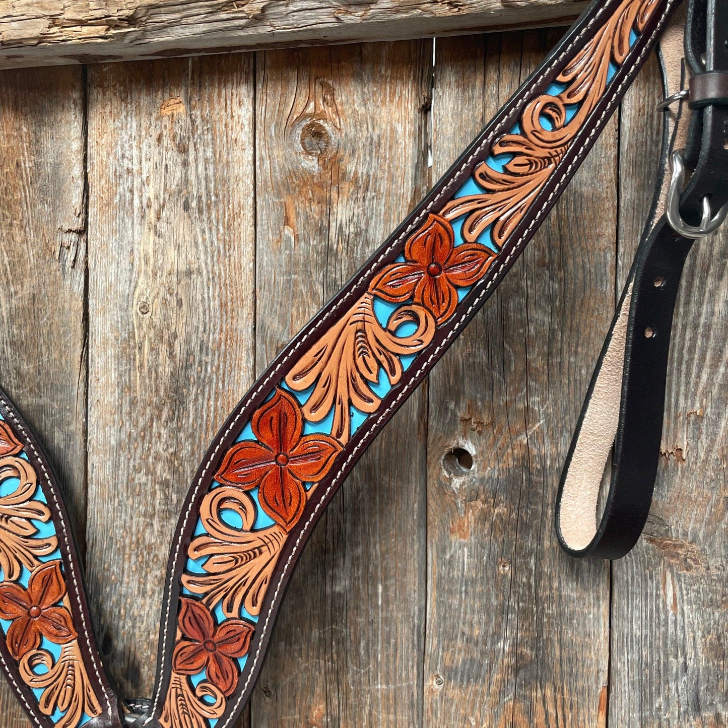 Dark Oil Blue Inlay Breastcollar #FK105