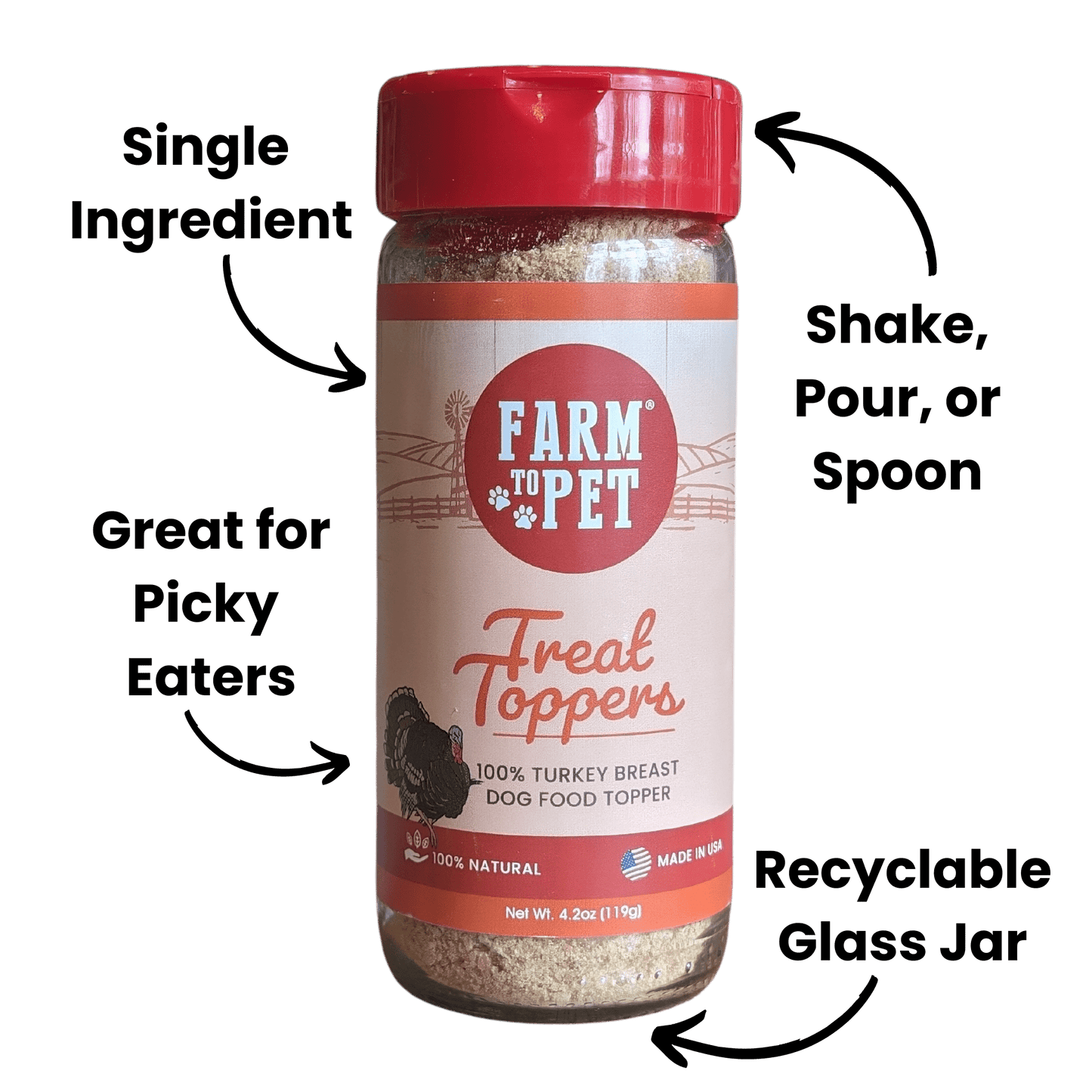 Treat Topper Turkey Dog Food Topper | Healthy Meal Supplement for Dogs
