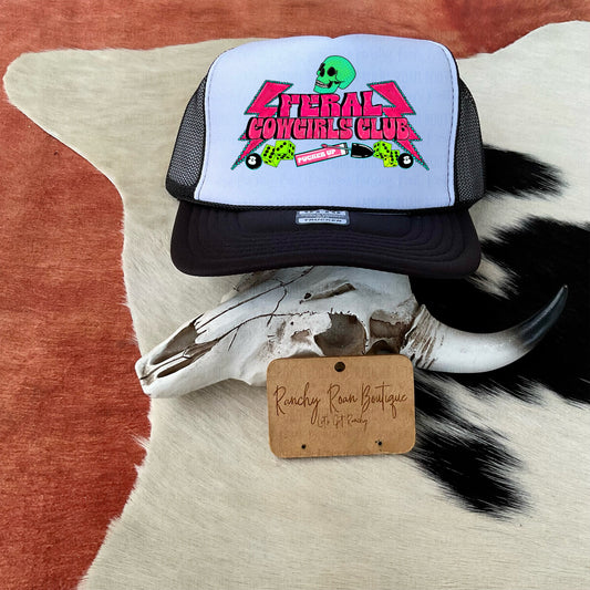 Feral Cowgirls Club Western Trendy Trucker Hat