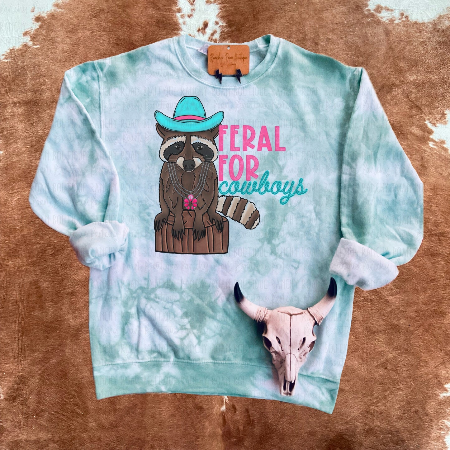 Feral For Cowboys Western Graphic Sweatshirt