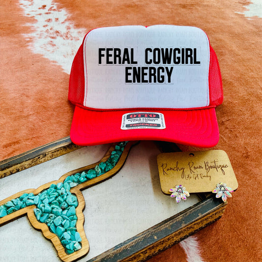 Feral Cowgirl Energy Western Trucker Hat