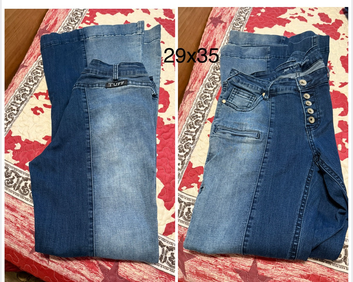 Two Tone Cowgirl Tuff Jeans 29/35 gently used