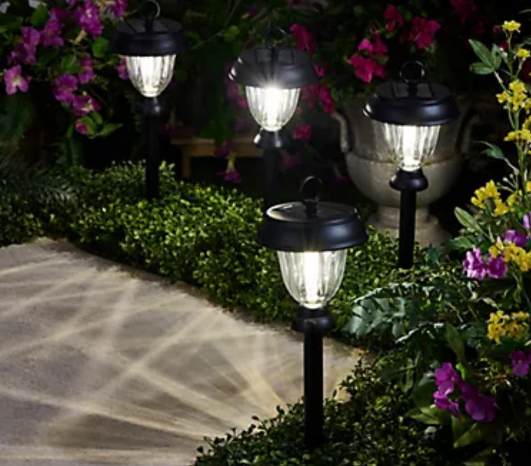 Energizer 8 Pack 3-in-1 Solar Pathway Lights with 360-degree 15 Lumen