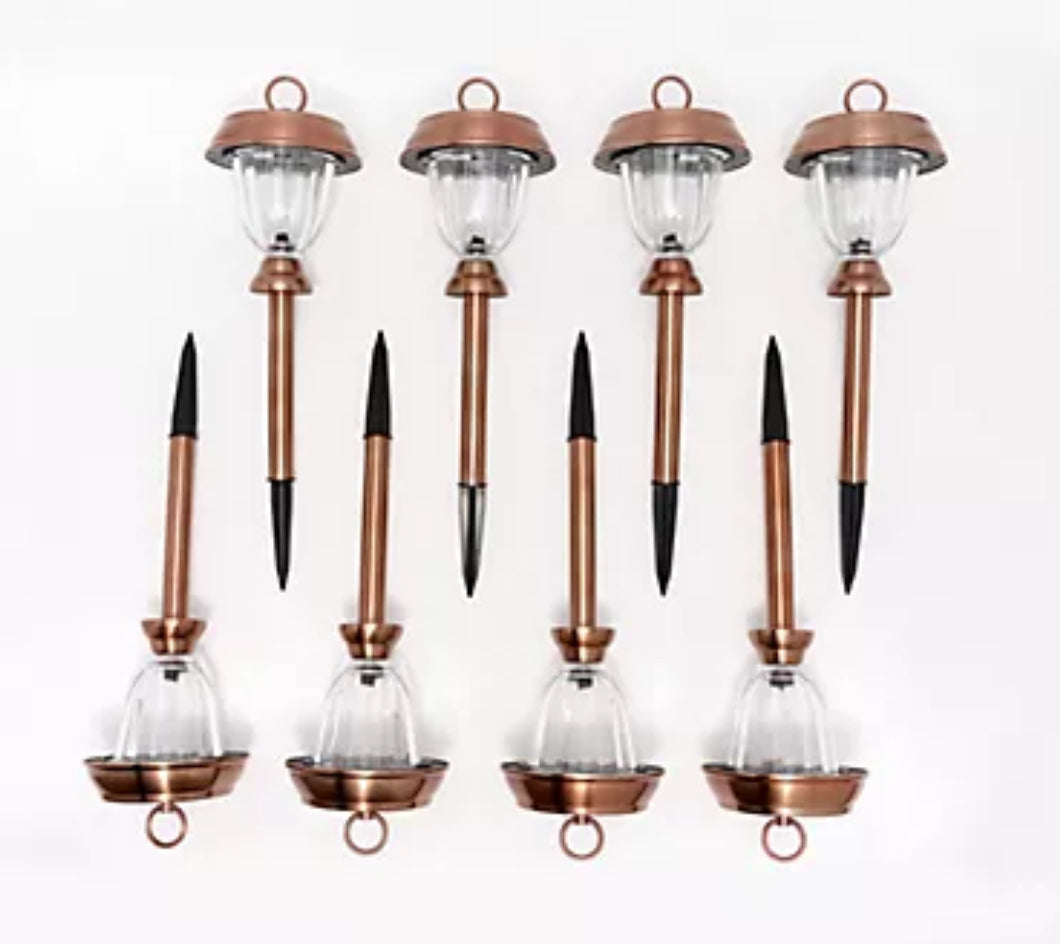 Energizer 8 Pack 3-in-1 Solar Pathway Lights with 360-degree 15 Lumen