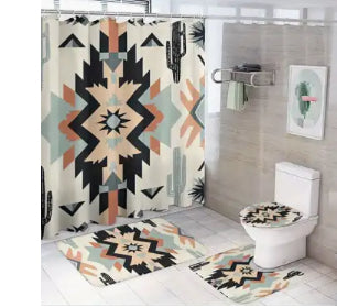 4 piece western Aztec Bathroom Set