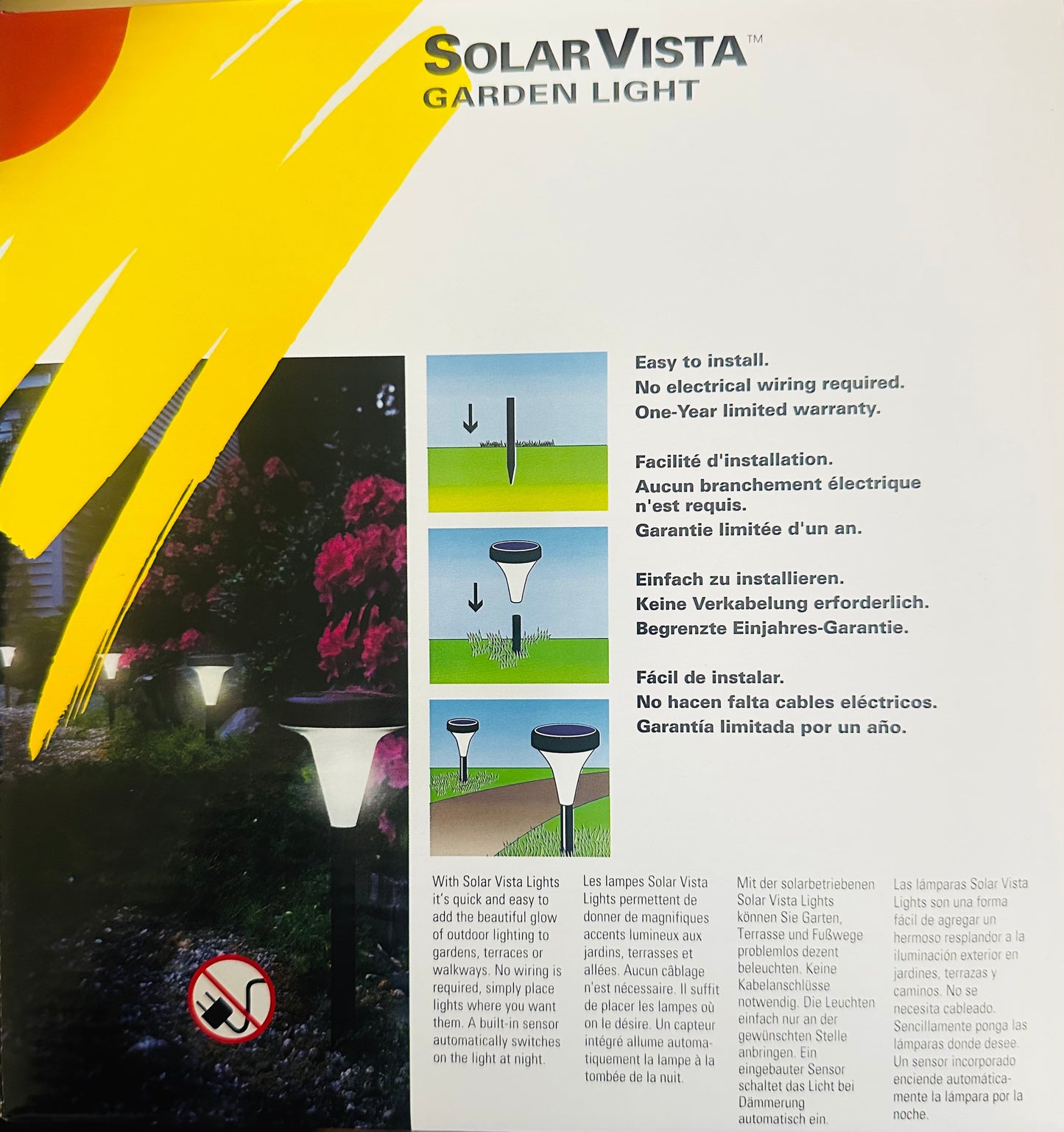 Siemens Vintage Bollard Solar Pathway Light 4 Watt 100 Lumen With Fluorescent Bulb 4 Pack