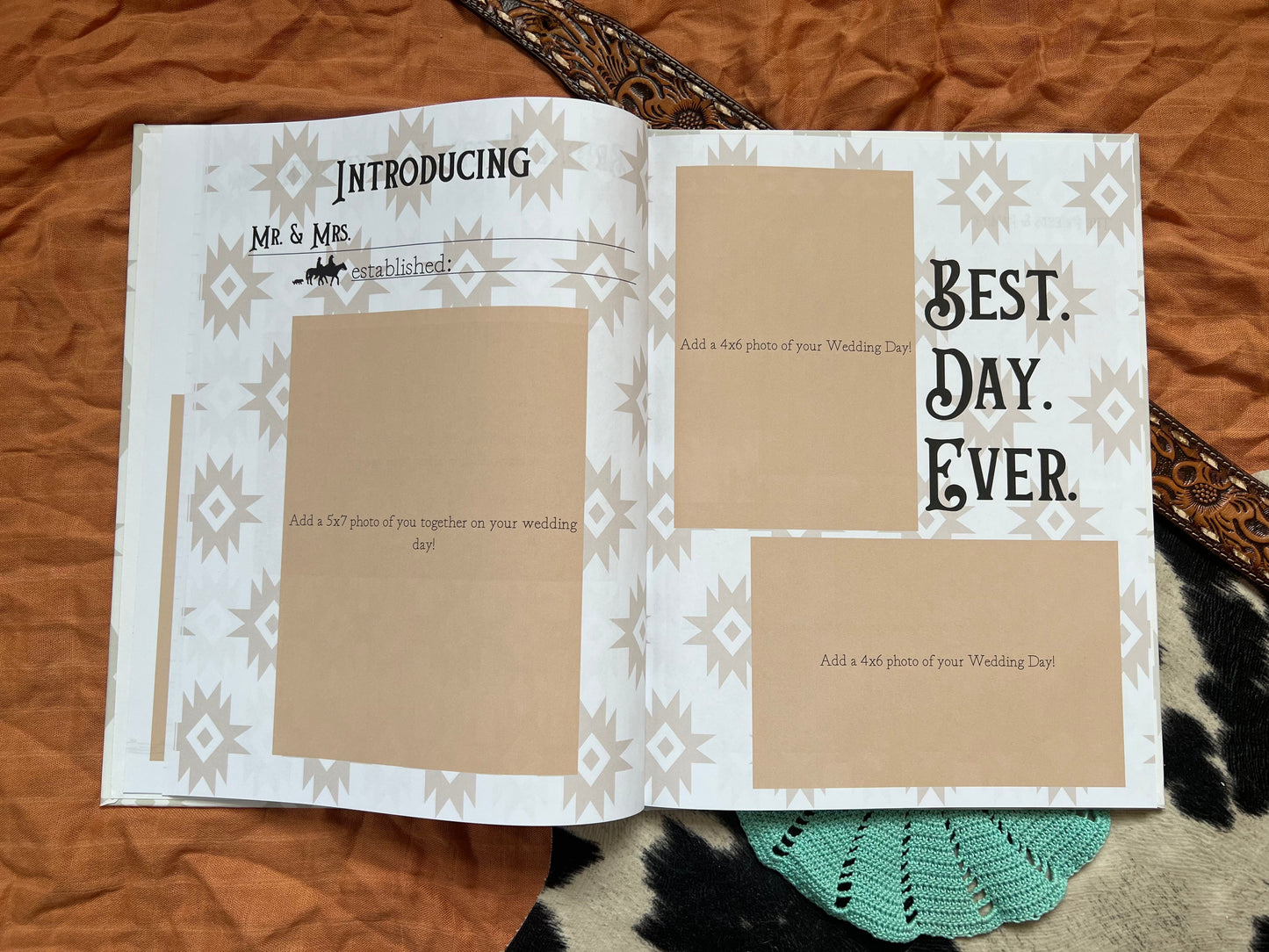 Wedding Book - Turquoise Bouquet Cover