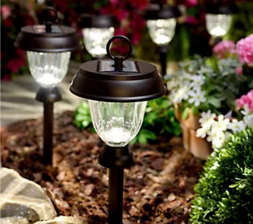 Energizer 8 Pack 3-in-1 Solar Pathway Lights with 360-degree 15 Lumen
