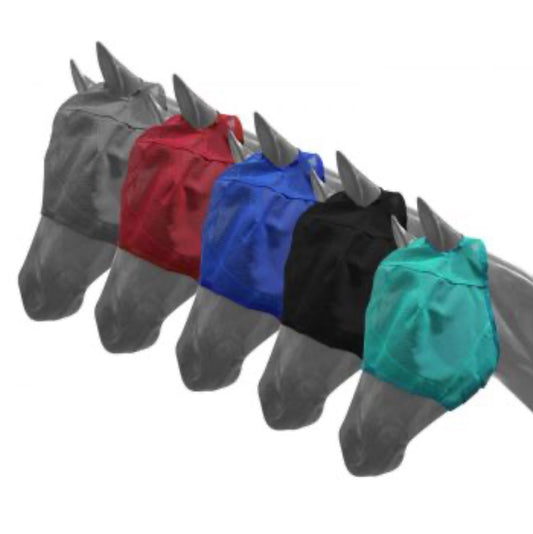 Showman Mesh Rip Resistant horse Size Fly Mask No Ears with Velcro Closure