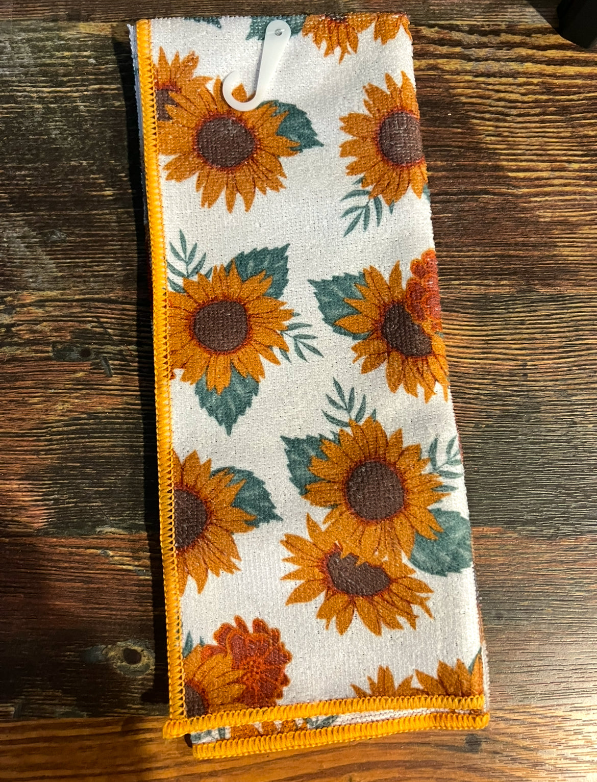 Reversible Microfiber Kitchen Towel - Sunflowers / Wheat