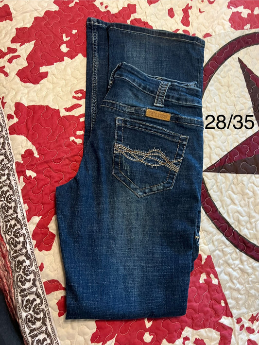 BarbwireCowgirl Tuff Jeans 28/35 gently used