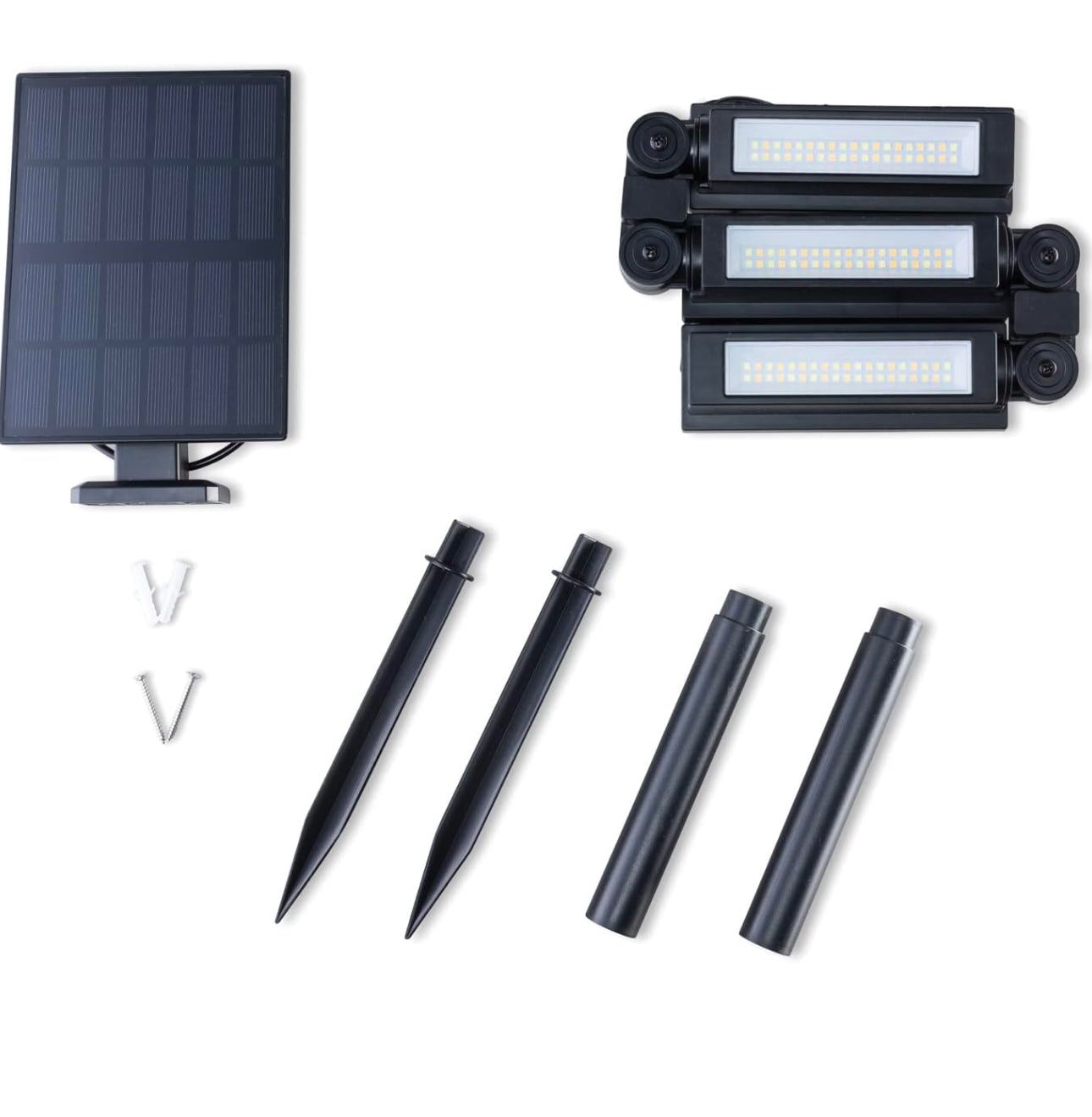 3 Color Temperature 180° Solar Powered Flood Light Outdoor 230 Lumen - Waterproof Bright LED Spotlight