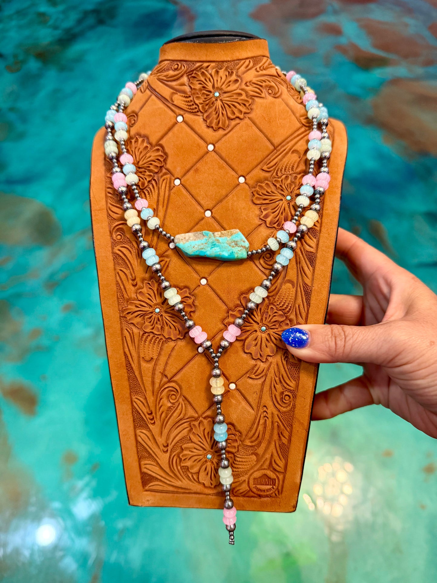 Jaci Multicolor Glass & Turquoise Two-Necklace Set