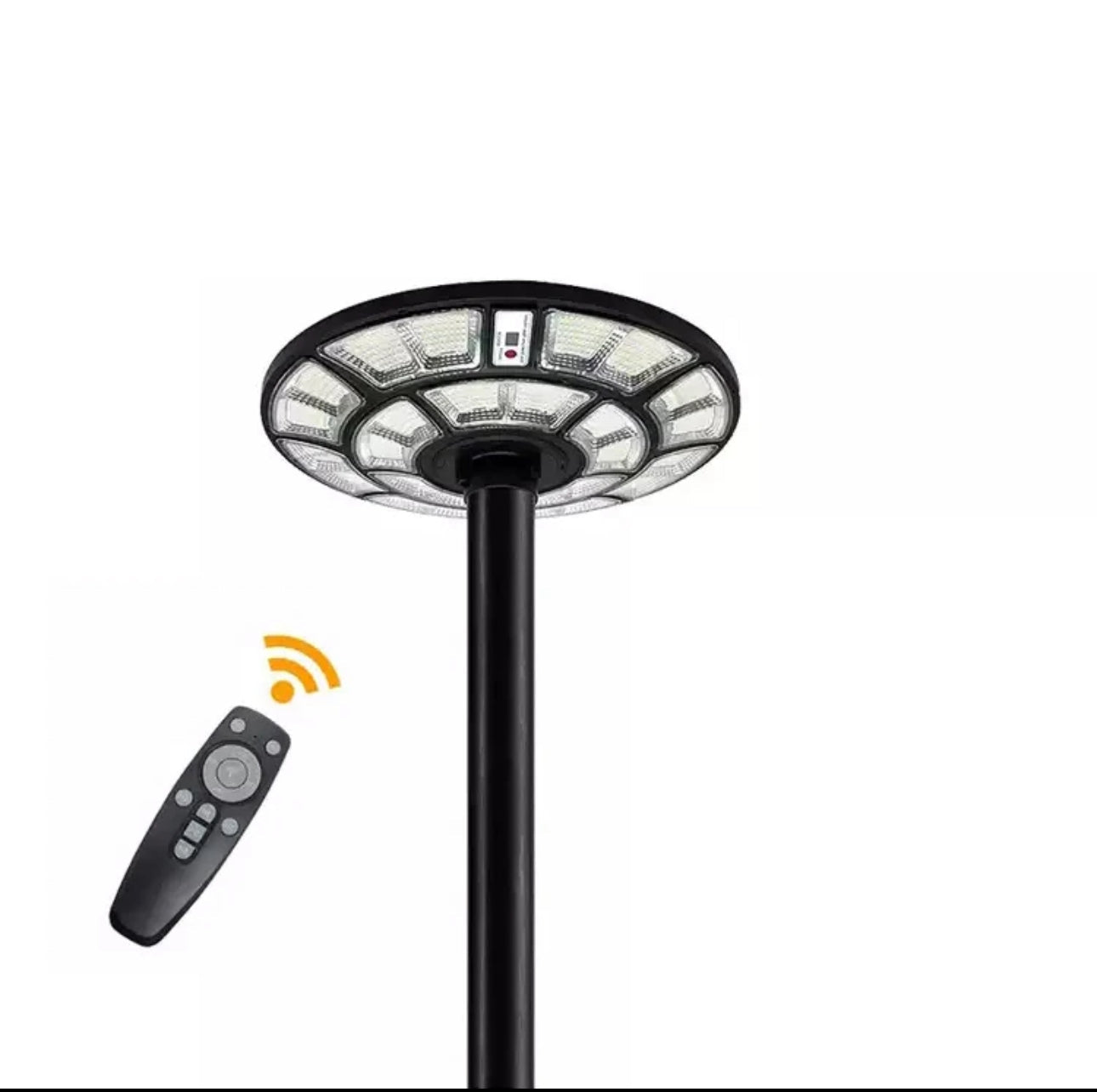 2500W Solar Outdoor Light Round 360° Wide Angle UFO Garden Pole And Wall Street Lights with Remote