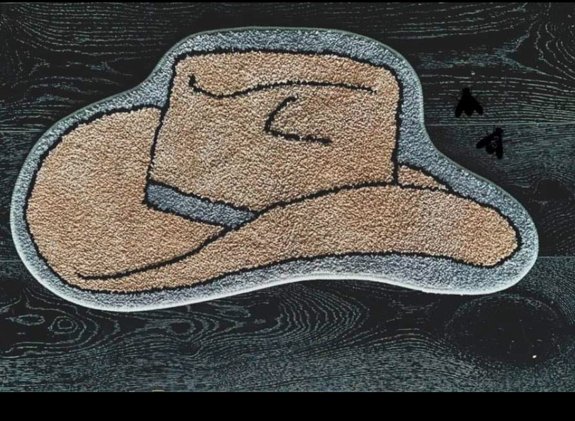 Rodeo Rug *cowboy Hat*