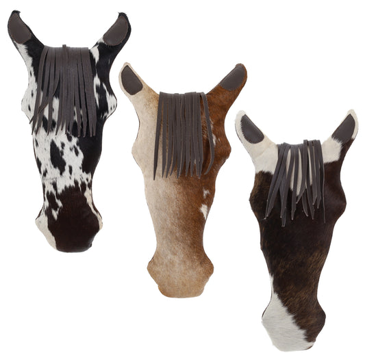 Showman Hair on Cowhide Decorative Pillow - Horse Head with Forelock *cowhide color Will vary**