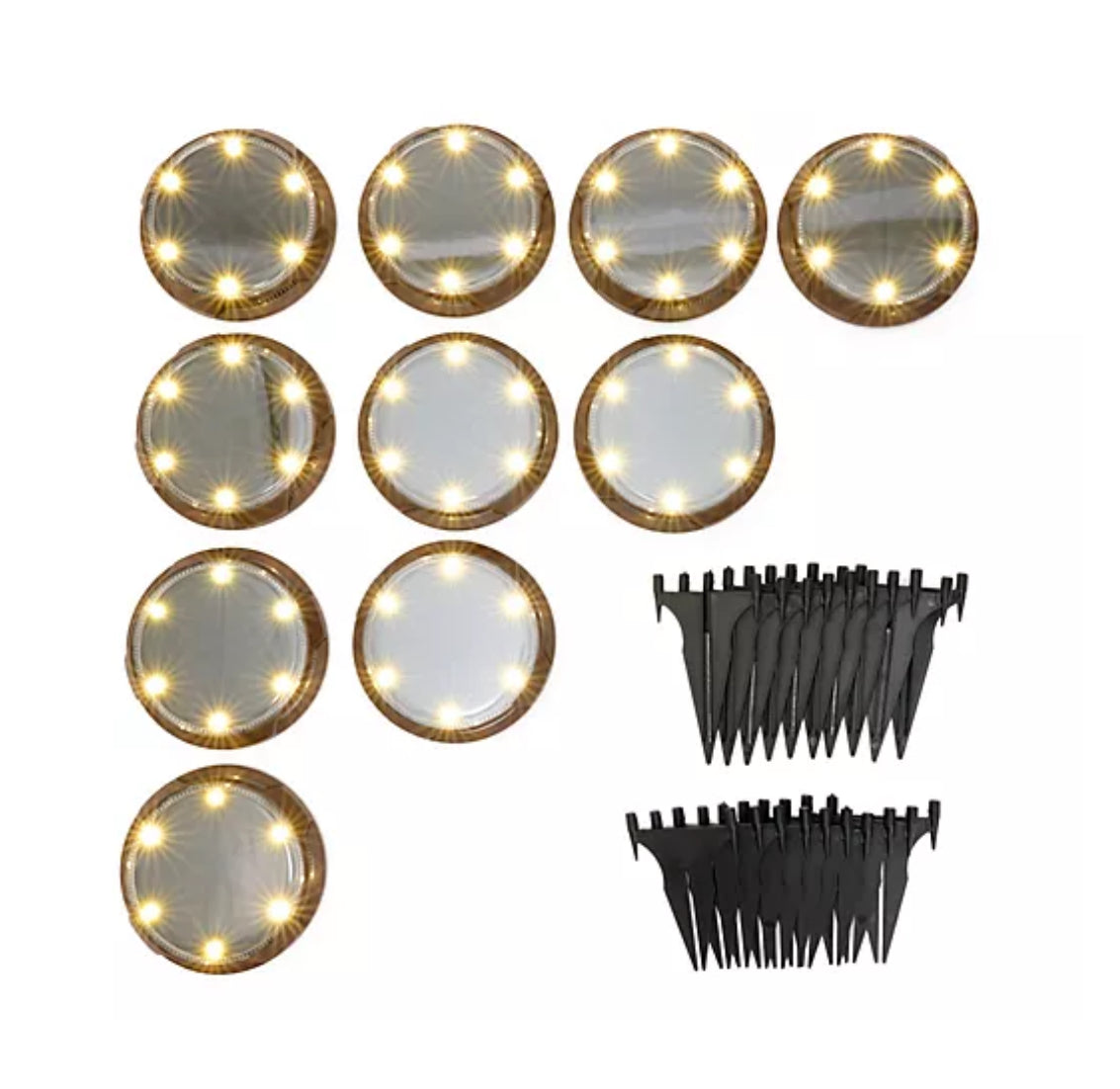 Energizer 10-pc Solar Disc Lights Multi-Direction 20 Lumen