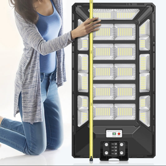 3800W Solar Street Lights Outdoor Waterproof 6500K Dusk to Dawn 180000 Lumen Motion Sensor Super Bright Solar Parking Lot Light