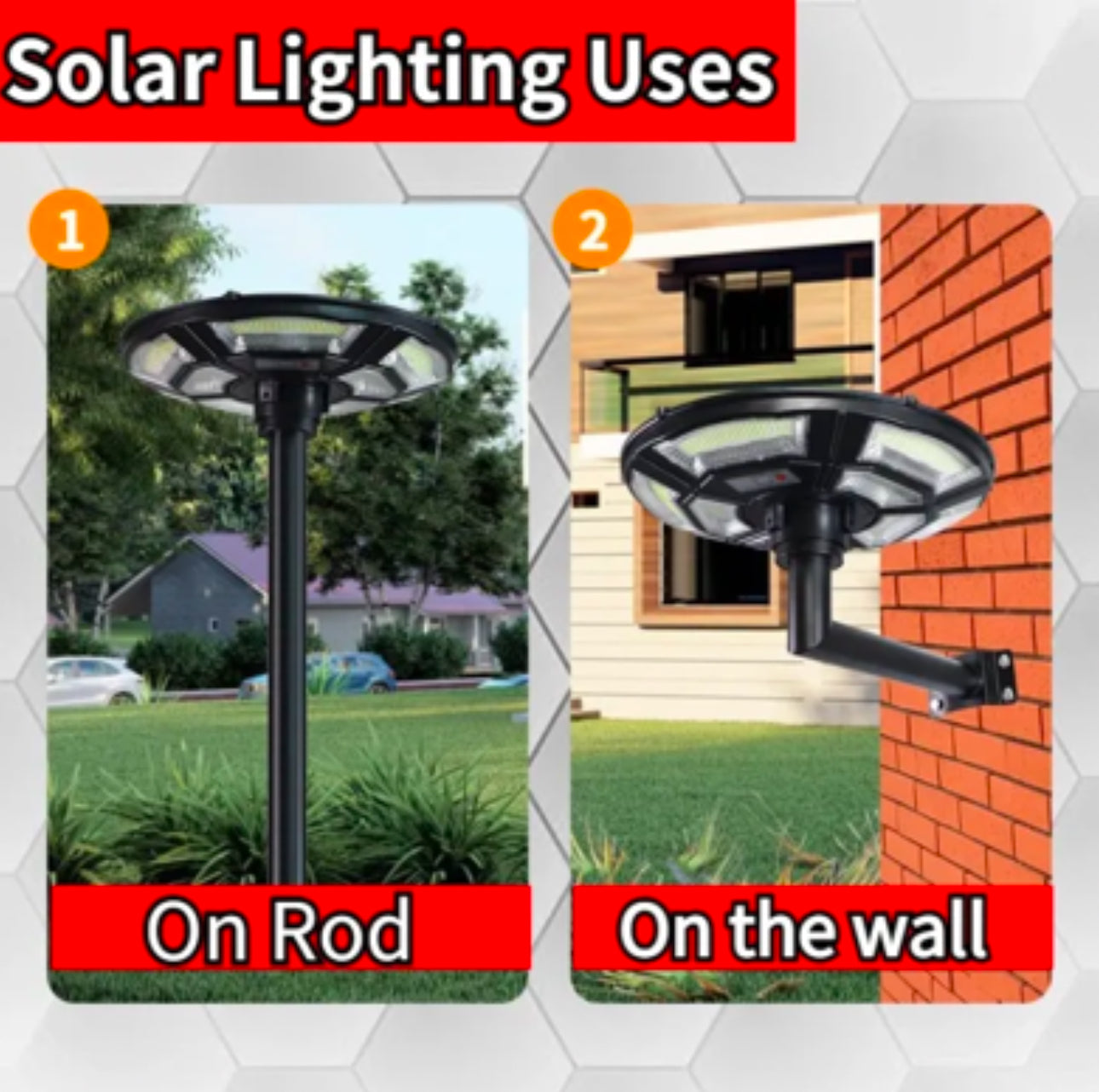 3500W Commercial Solar Flag Pole Outdoor Lamp Post Light with 98 inch Pole IP67 Waterproof With Remote