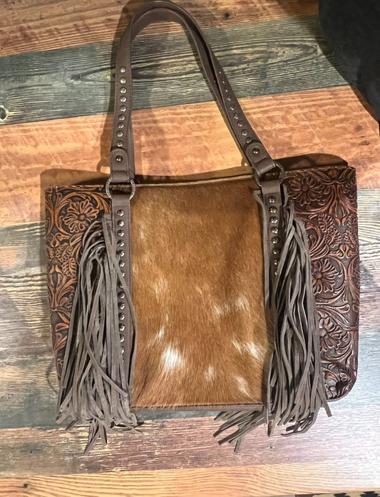 Fringe Cowhide Conceal Carry Purse