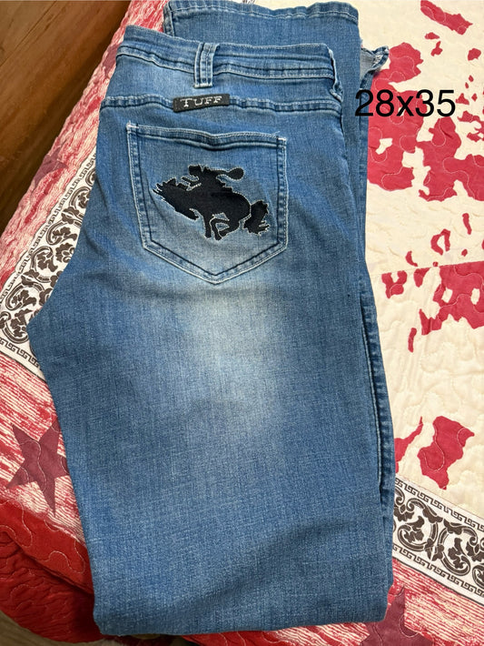 Wild and Woolly Cowgirl Tuff Jeans 28/35