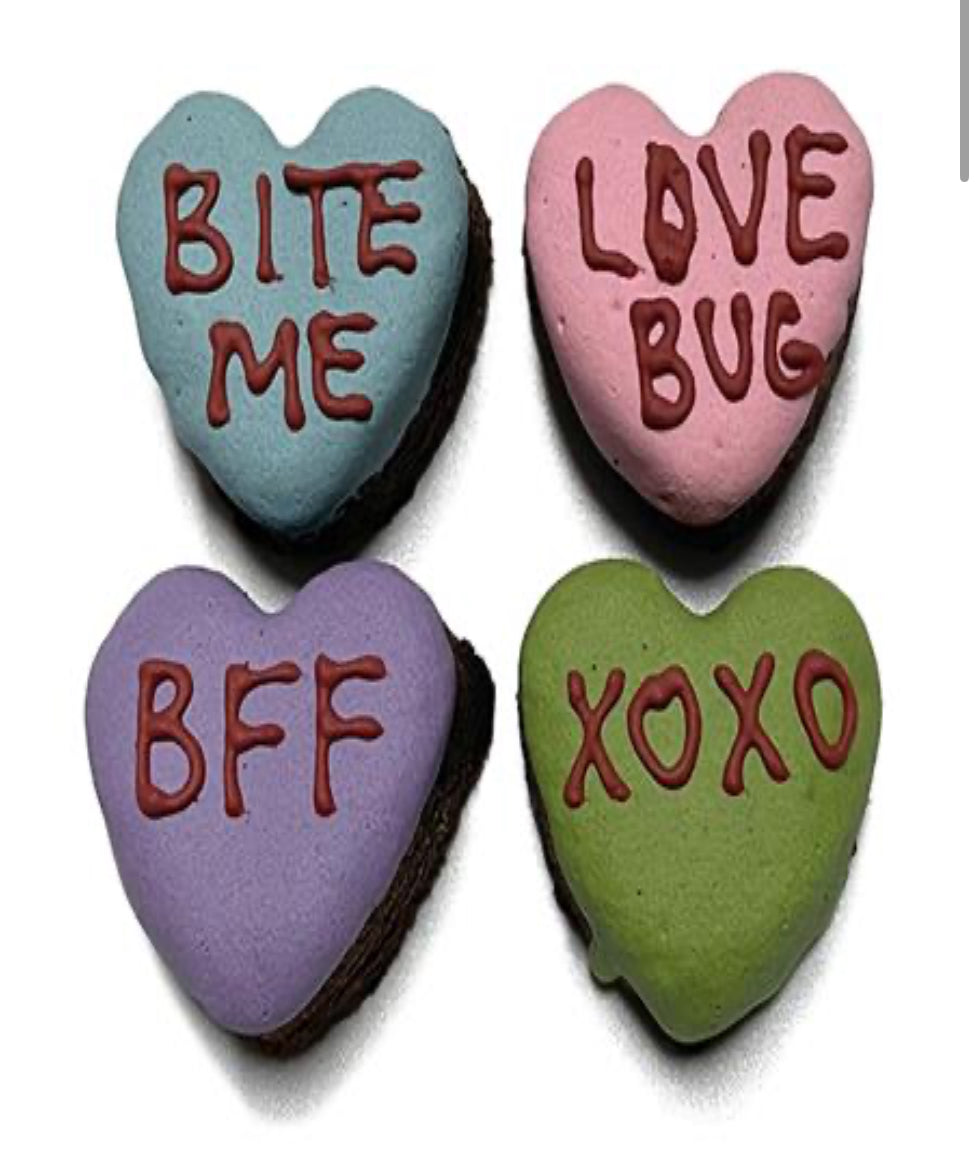 Candy Heart Brownie Bites (Dog Treat)*Individual