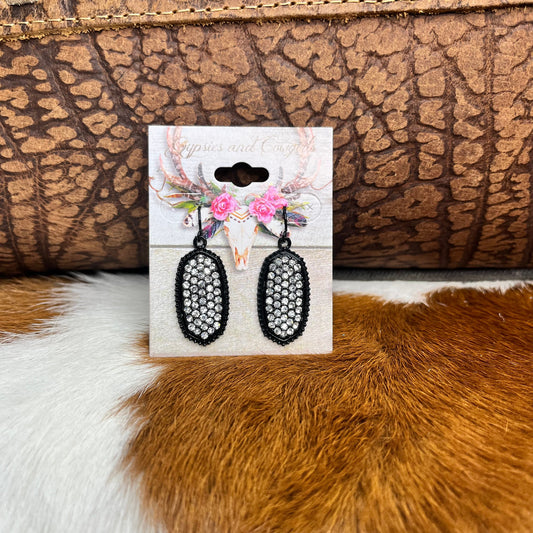 Black and Silver Earrings