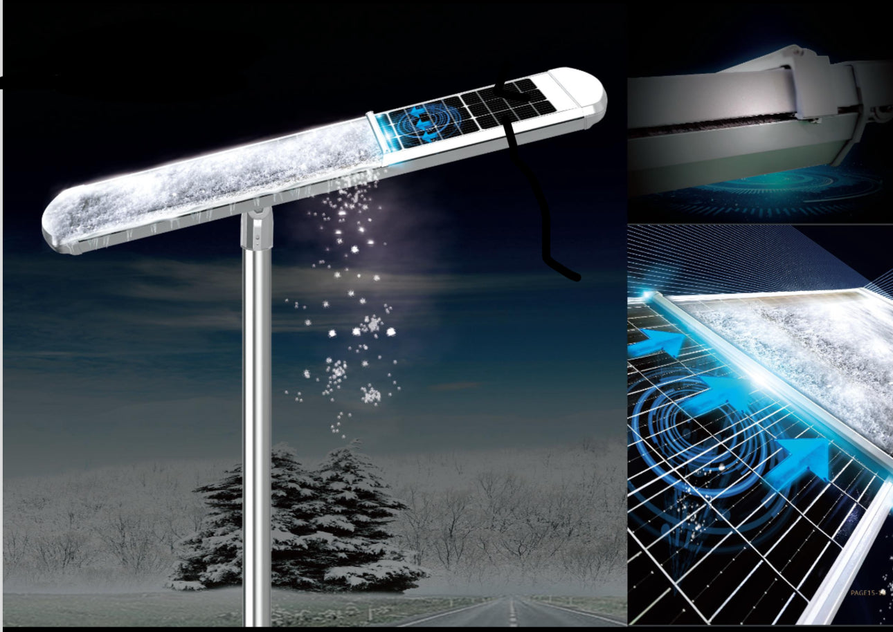 2400w Self Cleaning Solar Street Light Diecast Aluminum