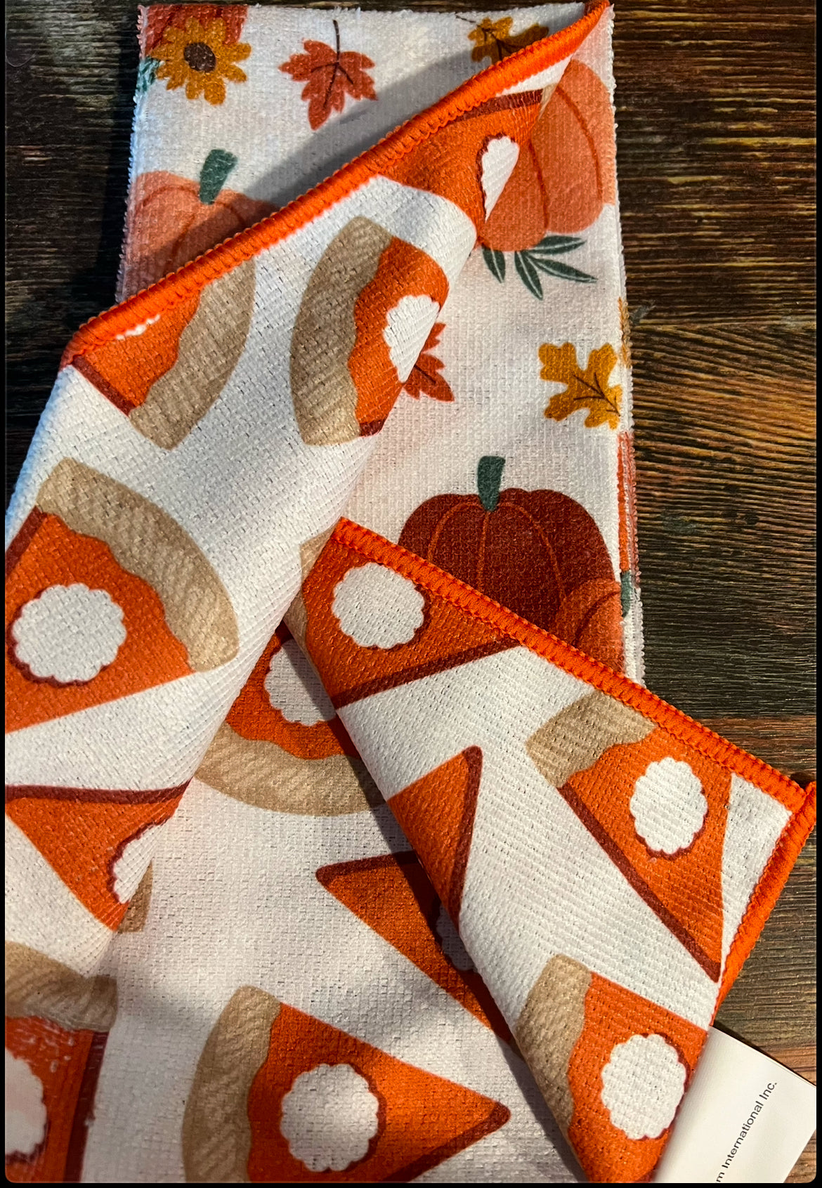 Reversible Microfiber Kitchen Towel - Pumpkin/ Pumpkin Pie