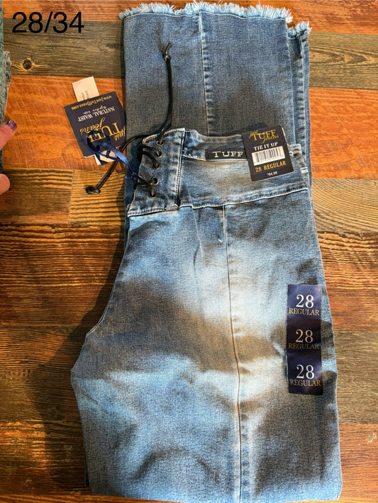 “Tie it Up” Cowgirl Tuff Jeans 28/34 Brand New