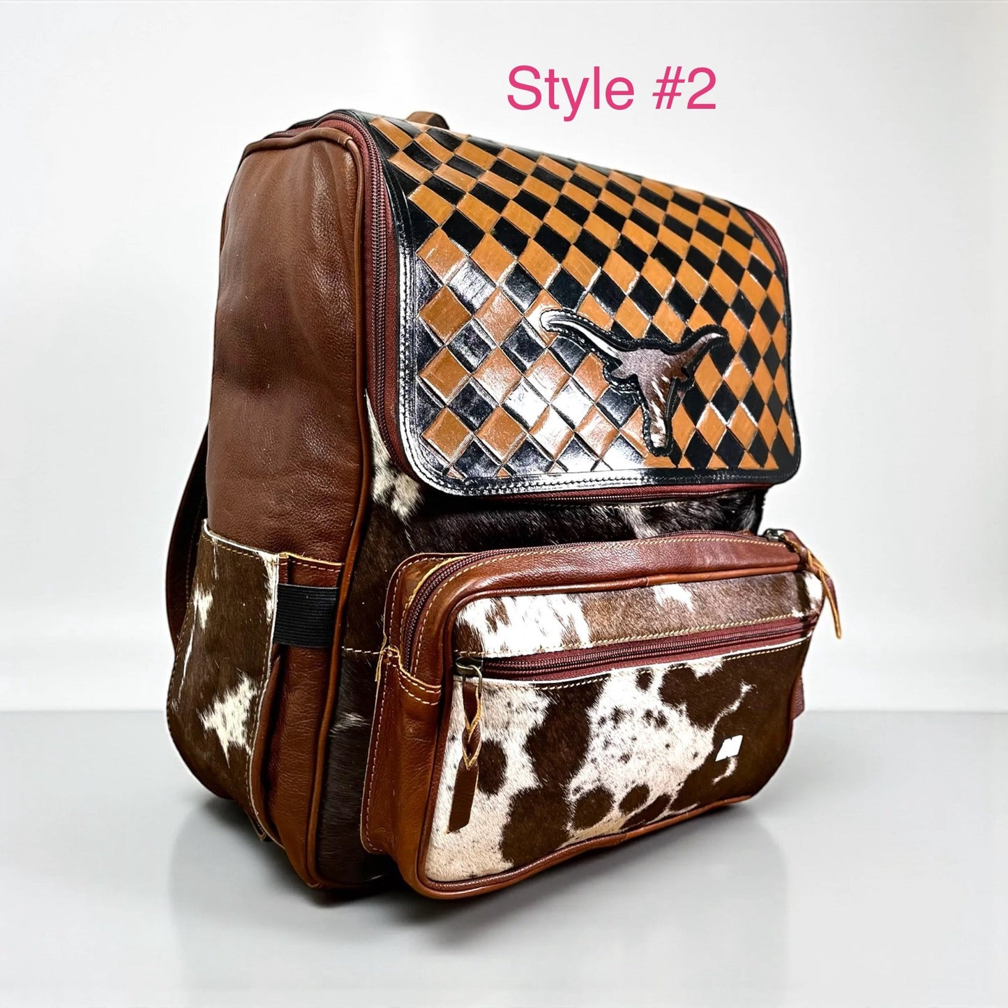 Leather and cowhide backpacks
