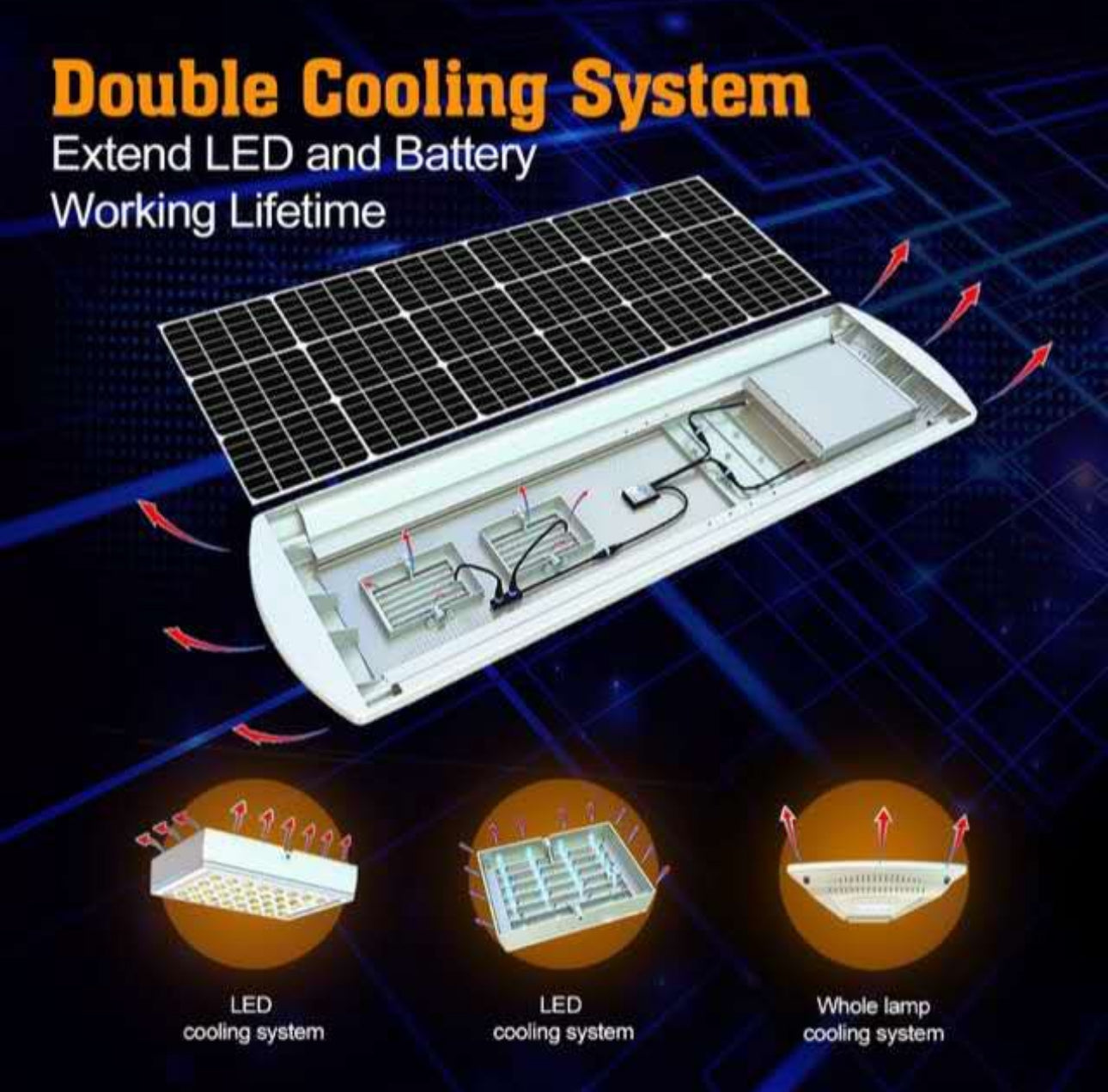 2400w Self Cleaning Solar Street Light Diecast Aluminum