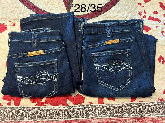 Barbwire Cowgirl Tuff Jeans 28/35 Brand New