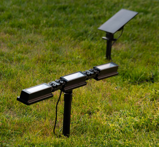 3 Color Temperature 180° Solar Powered Flood Light Outdoor 230 Lumen - Waterproof Bright LED Spotlight