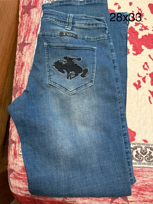 Wild and Woolly Cowgirl Tuff Jeans 28/33