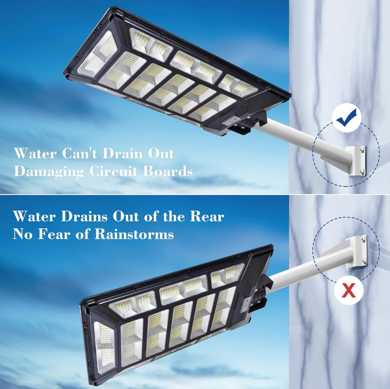 3800W Solar Street Lights Outdoor Waterproof 6500K Dusk to Dawn 180000 Lumen Motion Sensor Super Bright Solar Parking Lot Light