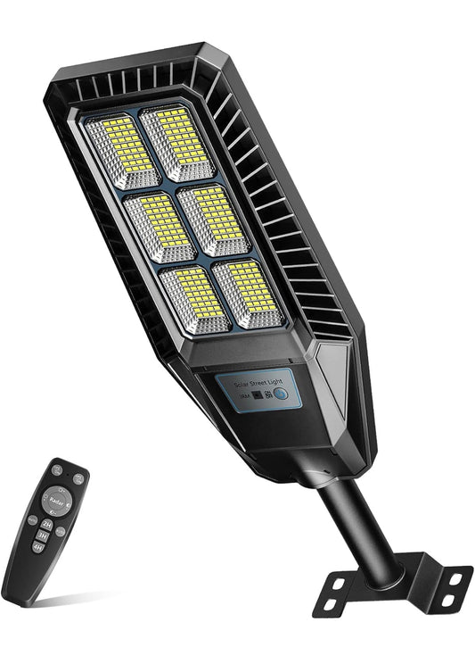 1500W Solar Street Light 30000LM LED Outdoor Waterproof Dusk to Dawn for Yard Lighting IP66 6000K with Bracket and Remote Control