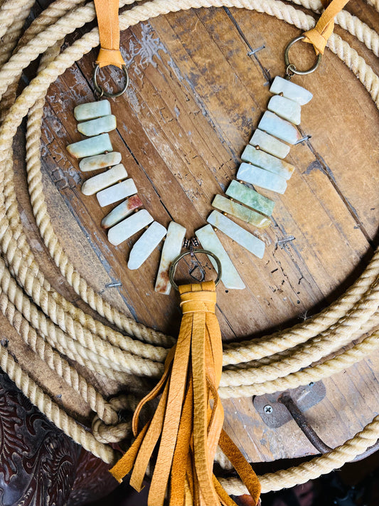 Burma Jade Spike Necklace