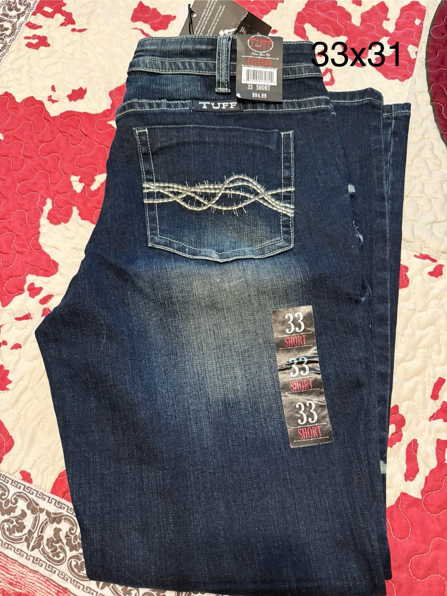 Barbwire Cowgirl Tuff Jeans 33/31 Brand New