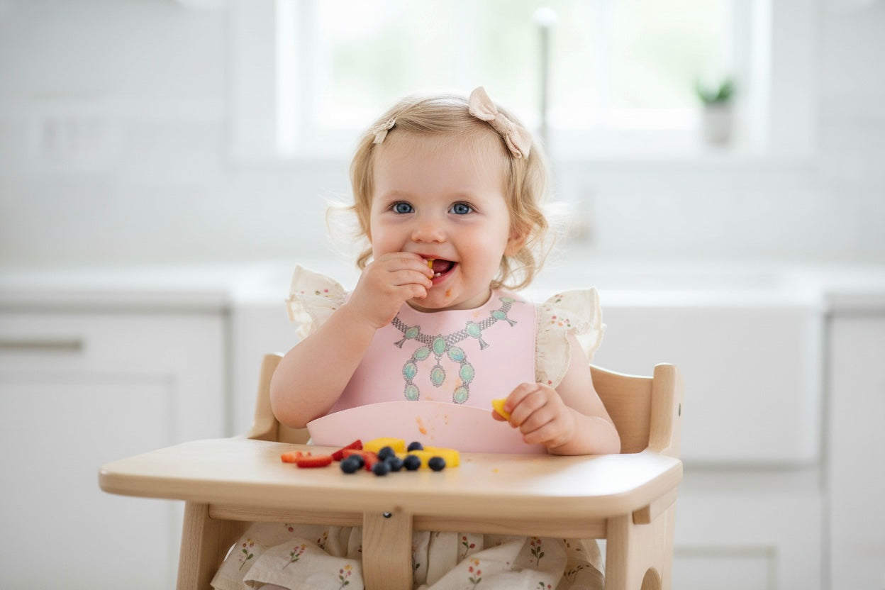 GREEN SQUASH WITH PINK BIB - PRECIOUS TURQUOISE BIBS
