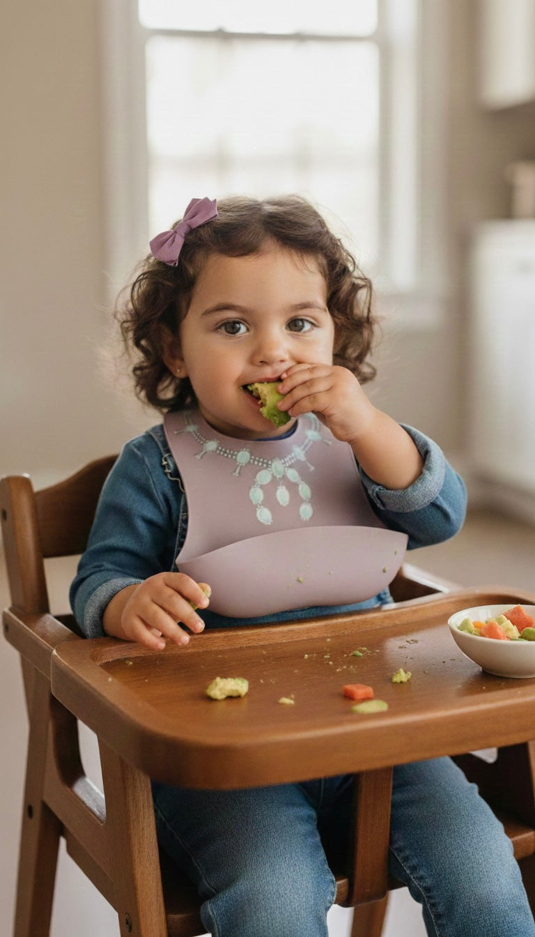 *GREEN SQUASH WITH PURPLE BIB - PRECIOUS TURQUOISE BIBS